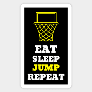 FUNNY Sports Basketball Saying Yellow White Sticker